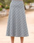 Madeira Wool Blend Checked Skirt